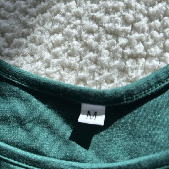 Women’s Side Ruched Jersey Knit Tank Body Con Dress Green Size M - Picture 5 of 8